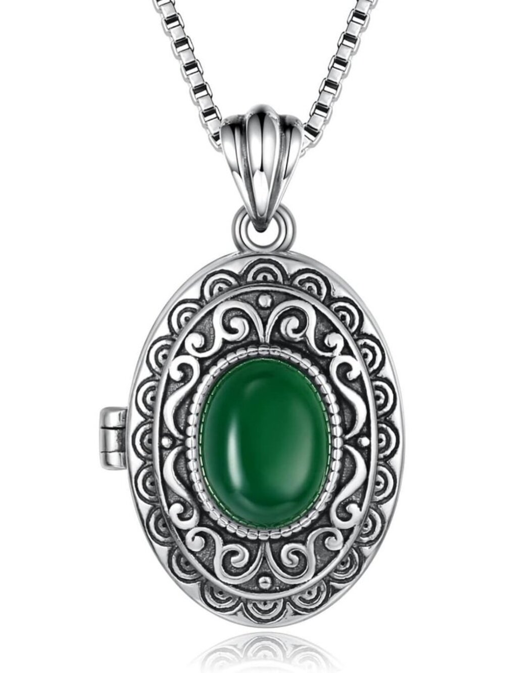 Elegant Sterling Silver Locket Necklace for Women - Timeless Jewelry Gift
